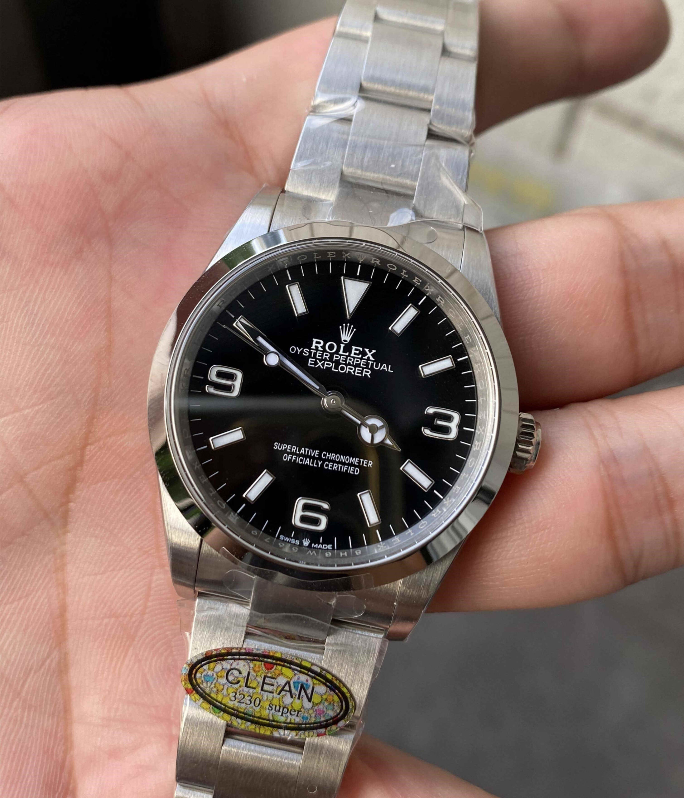 Clean Factory Rolex Explorer I 36mm – Black Dial Replica - Image 2