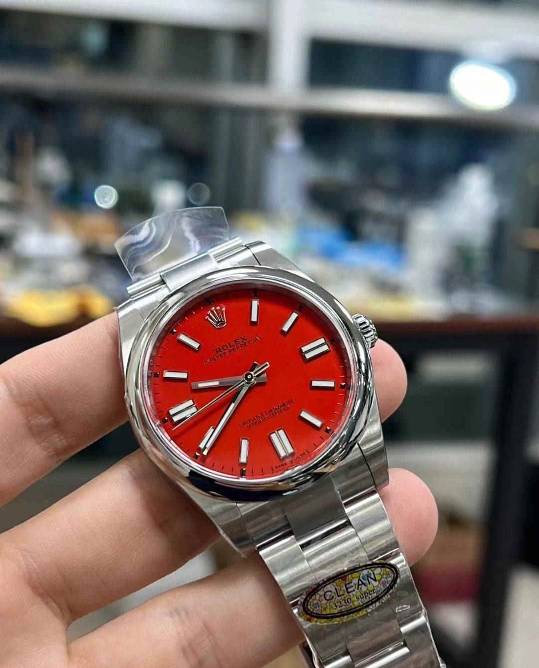 Clean Factory 124300 Red Dial – 41mm OP Replica - Image 6