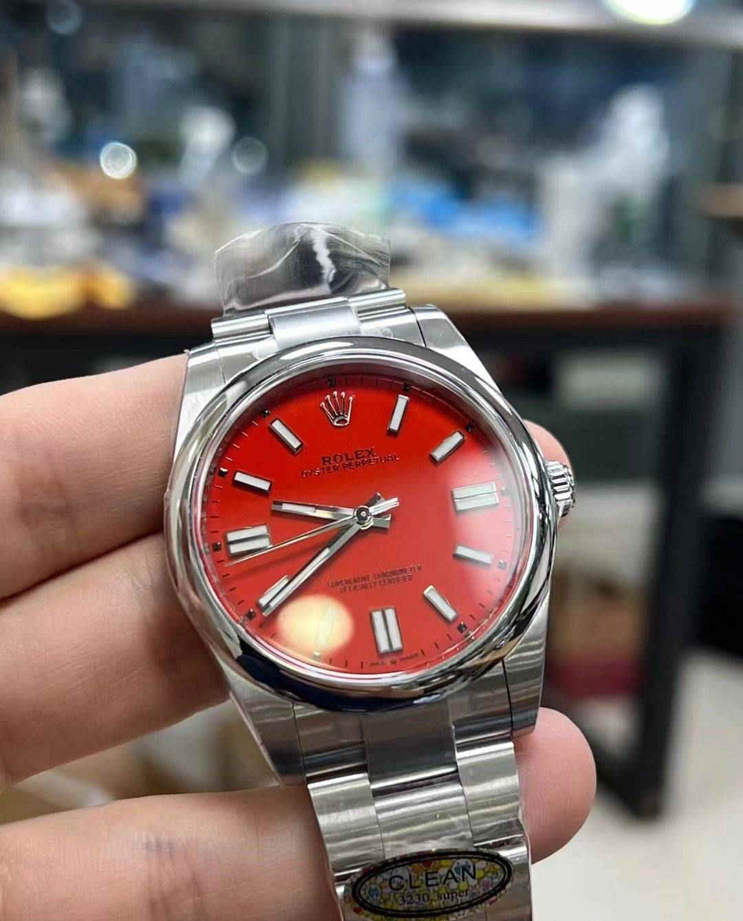 Clean Factory 124300 Red Dial – 41mm OP Replica - Image 5