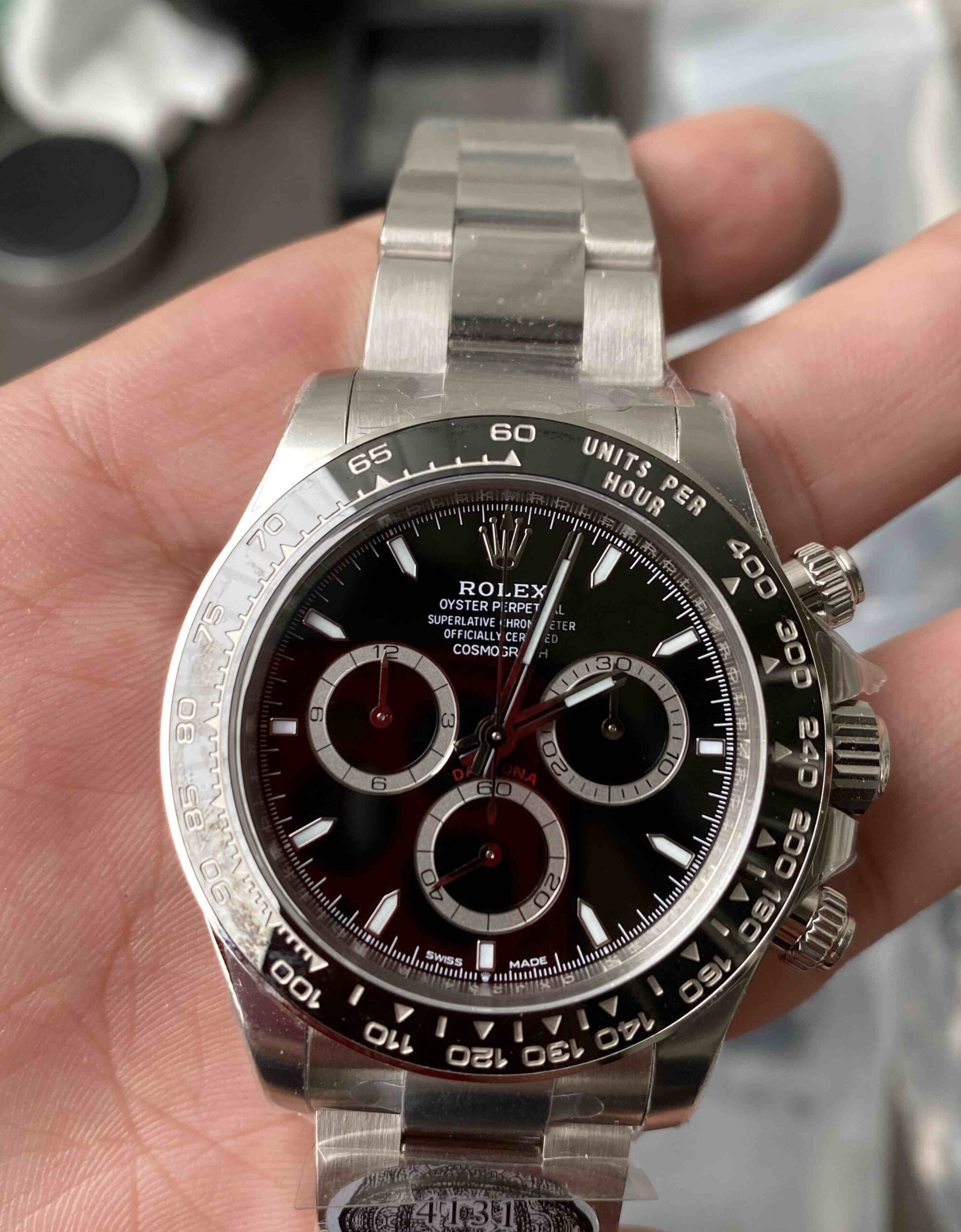 Clean Factory Daytona Black Ceramic 4131 – Full Black Rolex Daytona Clone - Image 6