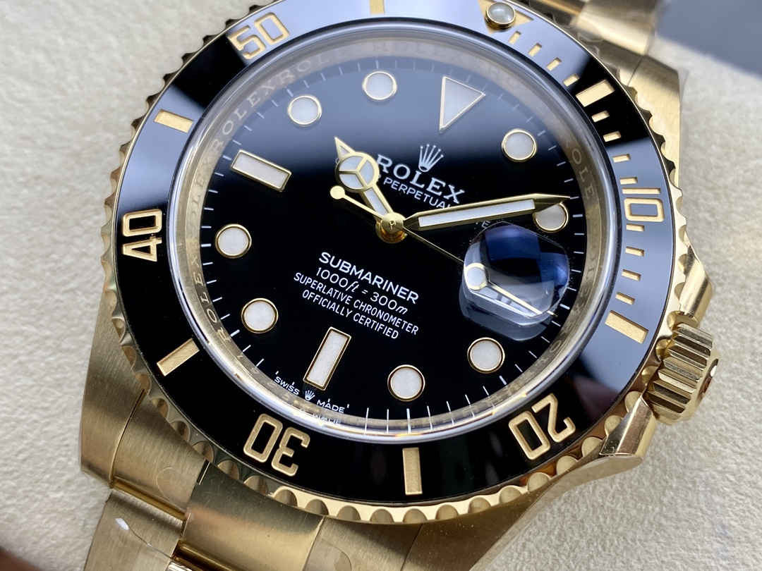 Clean Factory Rolex Submariner 126618LN – Premium Full Gold Black Submariner Replica - Image 2