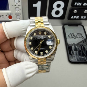 Clean Factory Datejust 126333 Black Dial – Premium Two-Tone Replica Watch