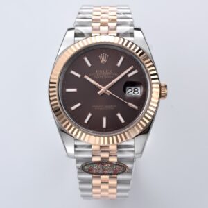 Clean Factory Rolex Datejust 41 126331 Chocolate Dial Rose Gold Super Clone 3235