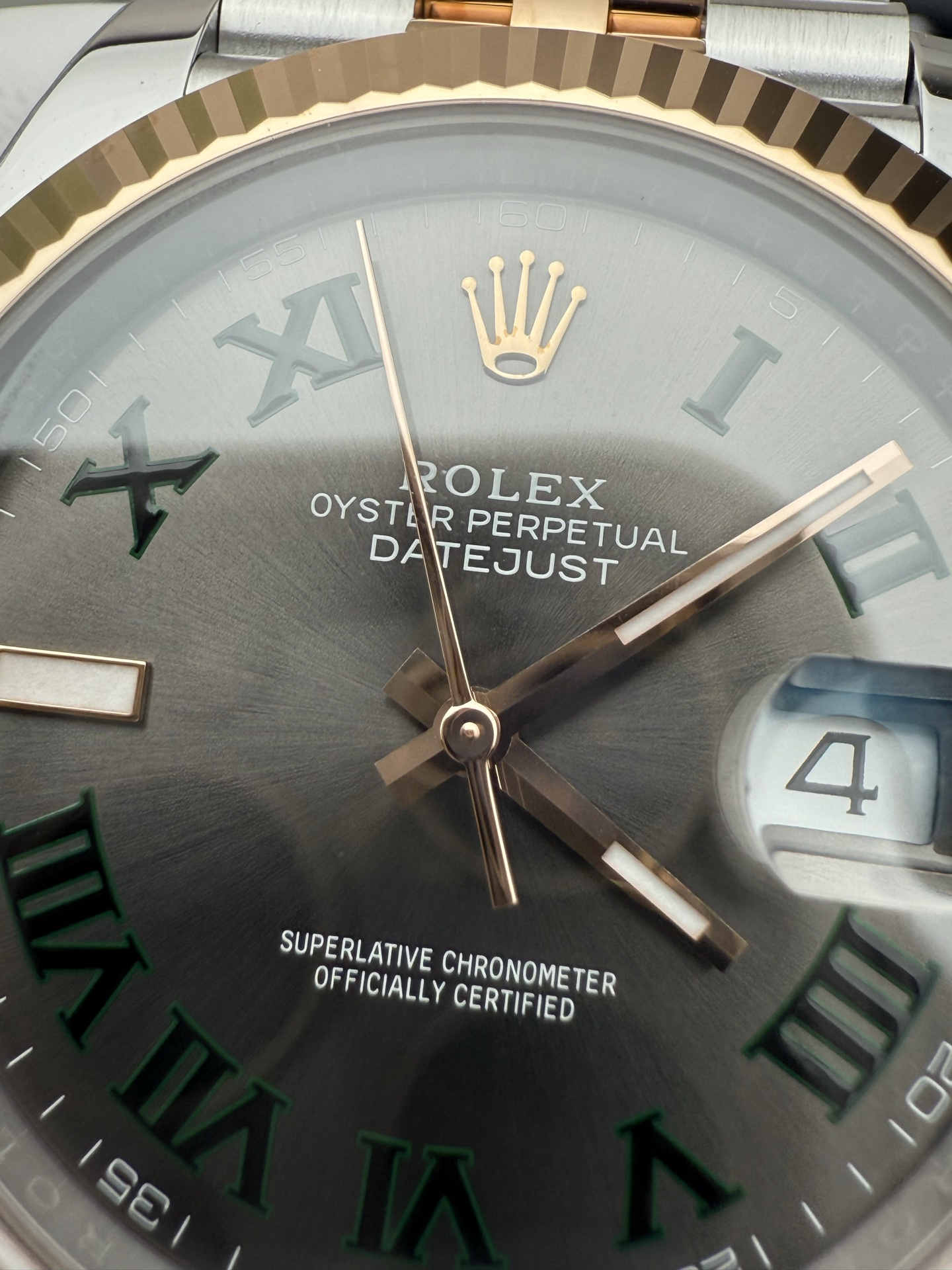 Clean Factory Datejust 41 126333 Rose Gold & Steel Green Roman Dial Super Clone 3235 - Image 5