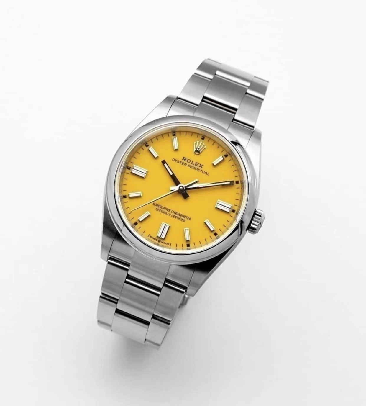 Clean Factory 134300-0007 – 41mm Yellow Dial Oyster Perpetual Replica - Image 4