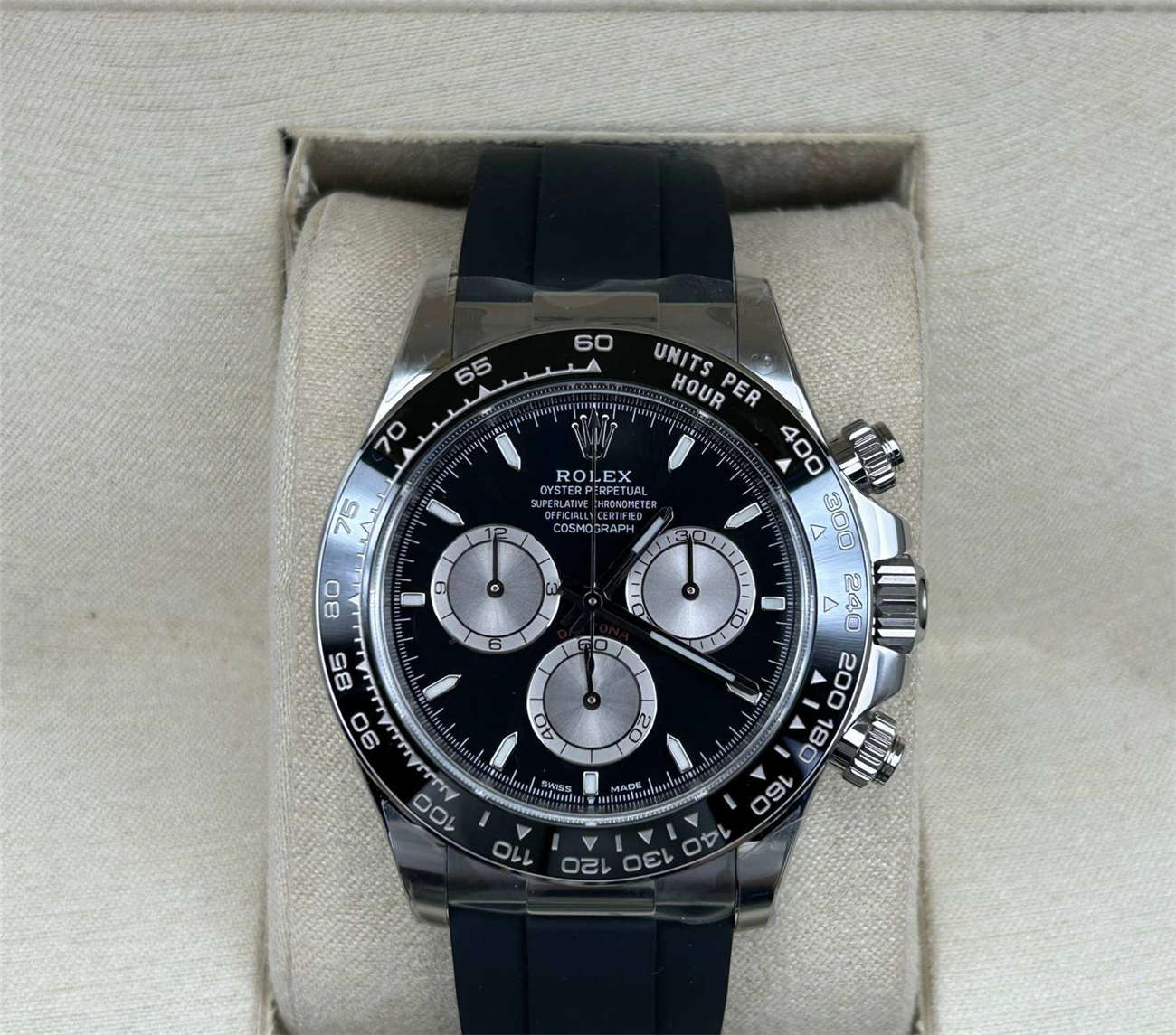 Rolex Daytona 126519LN Replica – Clean Factory White Gold Black Dial