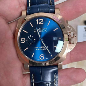 VSF PAM1114 – 44mm Luminor Marina Rose Gold Blue Dial Replica