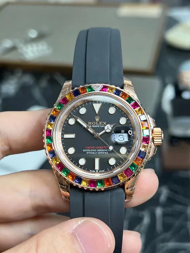 Replica Rolex Yacht Master 40 116695SATS – Rose Gold Candy Bezel VS Factory