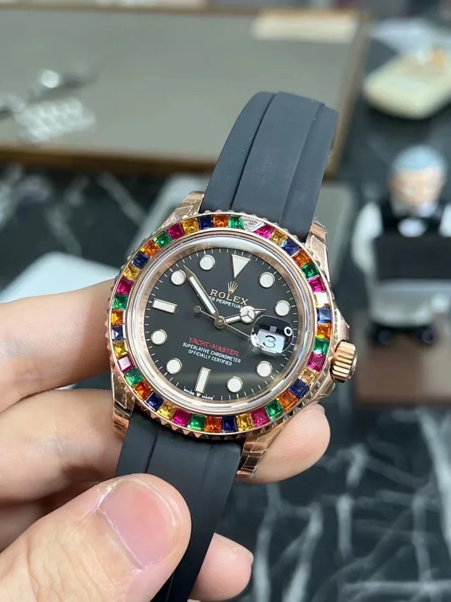 Replica Rolex Yacht Master 40 116695SATS – Rose Gold Candy Bezel VS Factory - Image 3