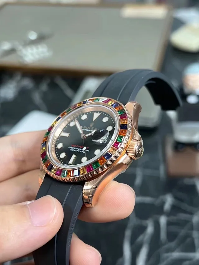 Replica Rolex Yacht Master 40 116695SATS – Rose Gold Candy Bezel VS Factory - Image 4