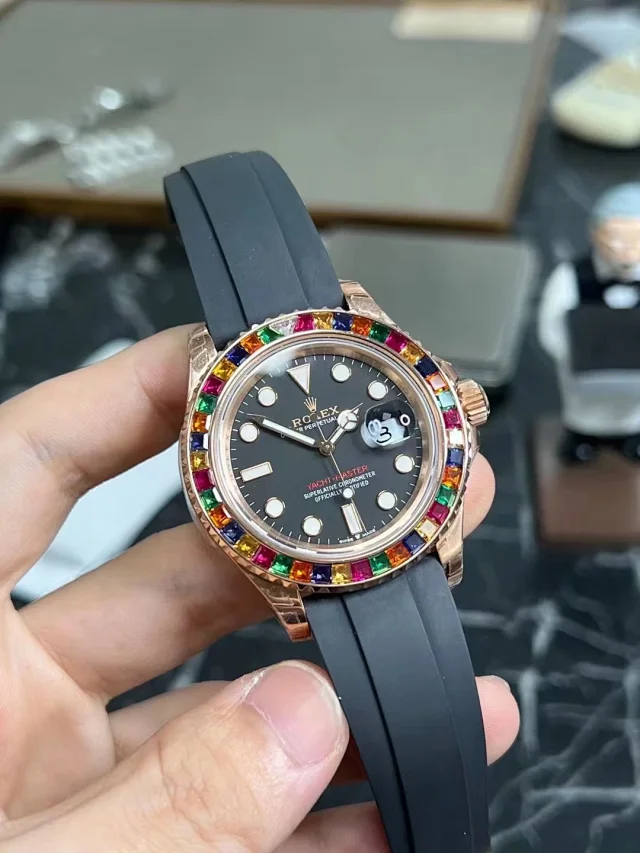 Replica Rolex Yacht Master 40 116695SATS – Rose Gold Candy Bezel VS Factory - Image 5