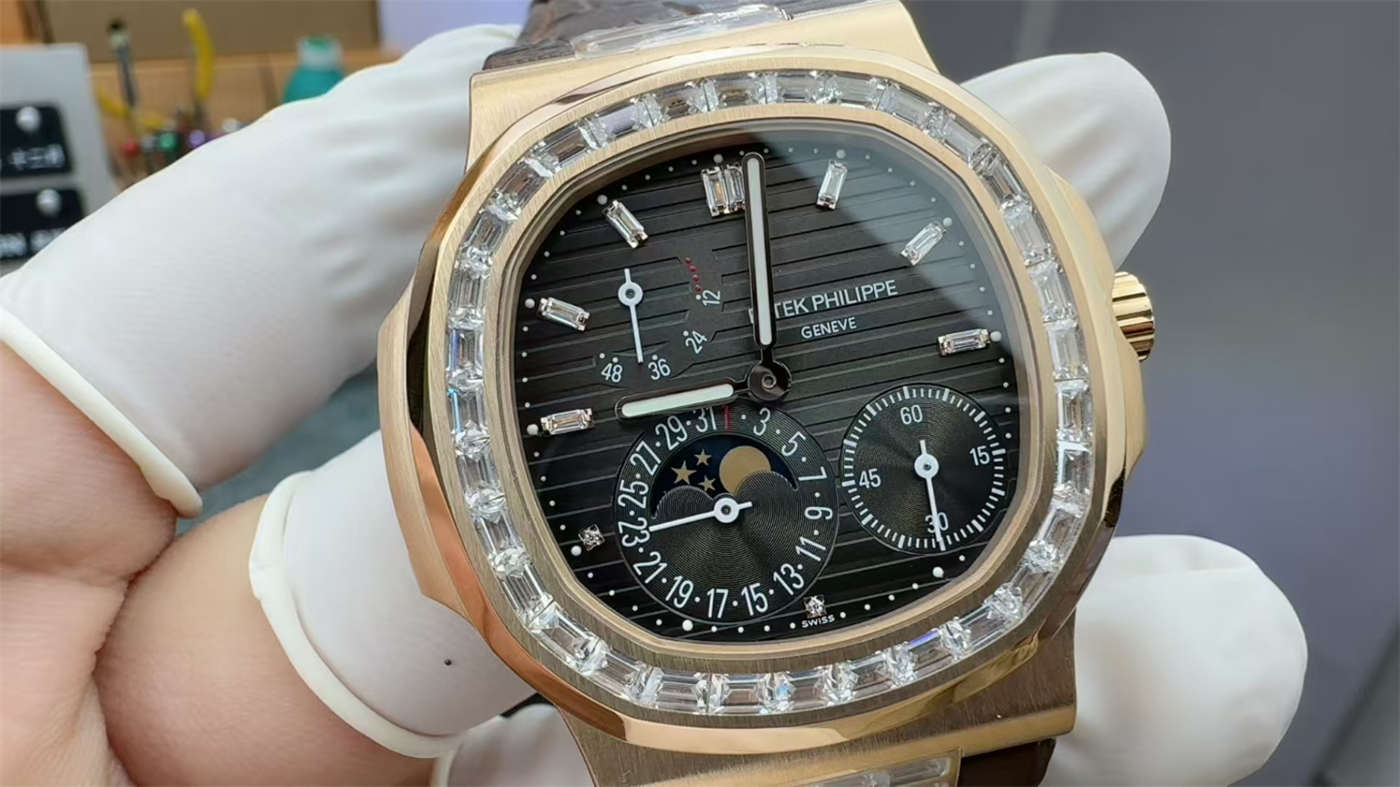 Nautilus 5712GR Diamond Replica – Custom Modified PPF Watch - Image 5