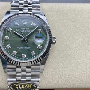 Clean Factory Datejust 36 Palm Motif Dial (Green) – VR3235 Movement