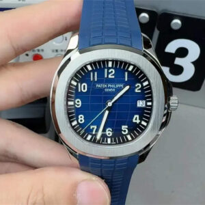 Patek Philippe Aquanaut 5168G Replica – Blue Dial, White Gold Case, 3K Factory Precision