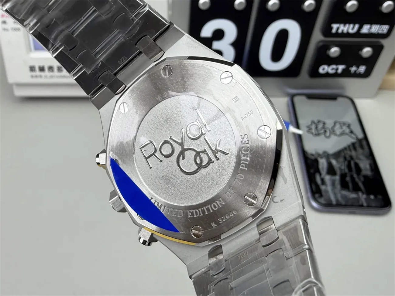 APS Factory Audemars Piguet Royal Oak 26331 Blue Frosted Steel – Premium Replica Chronograph - Image 5