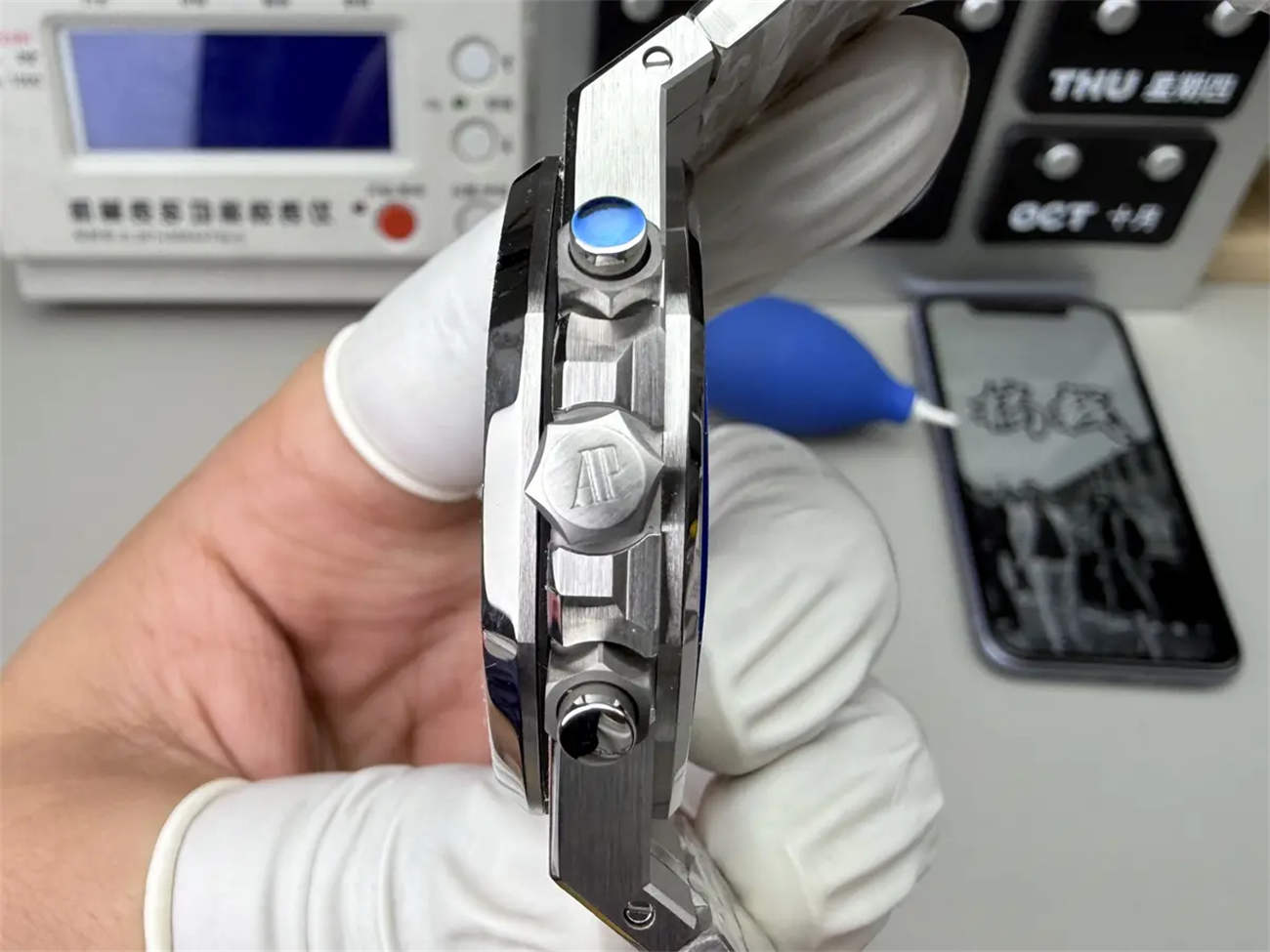 APS Factory Audemars Piguet Royal Oak 26331 Blue Frosted Steel – Premium Replica Chronograph - Image 4