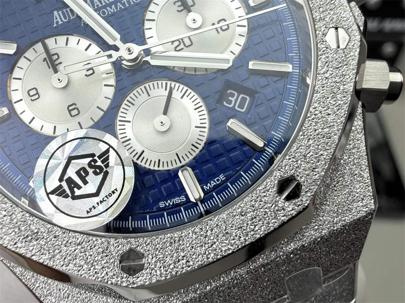 APS Factory Audemars Piguet Royal Oak 26331 Blue Frosted Steel – Premium Replica Chronograph - Image 3