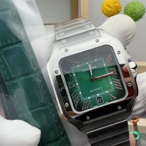 BV Factory Cartier Santos Green Dial Replica – Large Gradient Model (Miyota 9015)