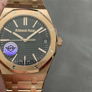 Audemars Piguet 15510OR – Royal Oak 41mm Rose Gold Black Dial by APS Factory
