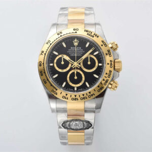 Clean Factory Rolex Daytona 126503 Replica – New Two Tone Black Dial (4131 Movement)