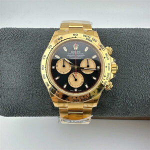 Clean Factory Rolex Daytona 116508 Replica – Yellow Gold Black Dial (Dandong 4130)