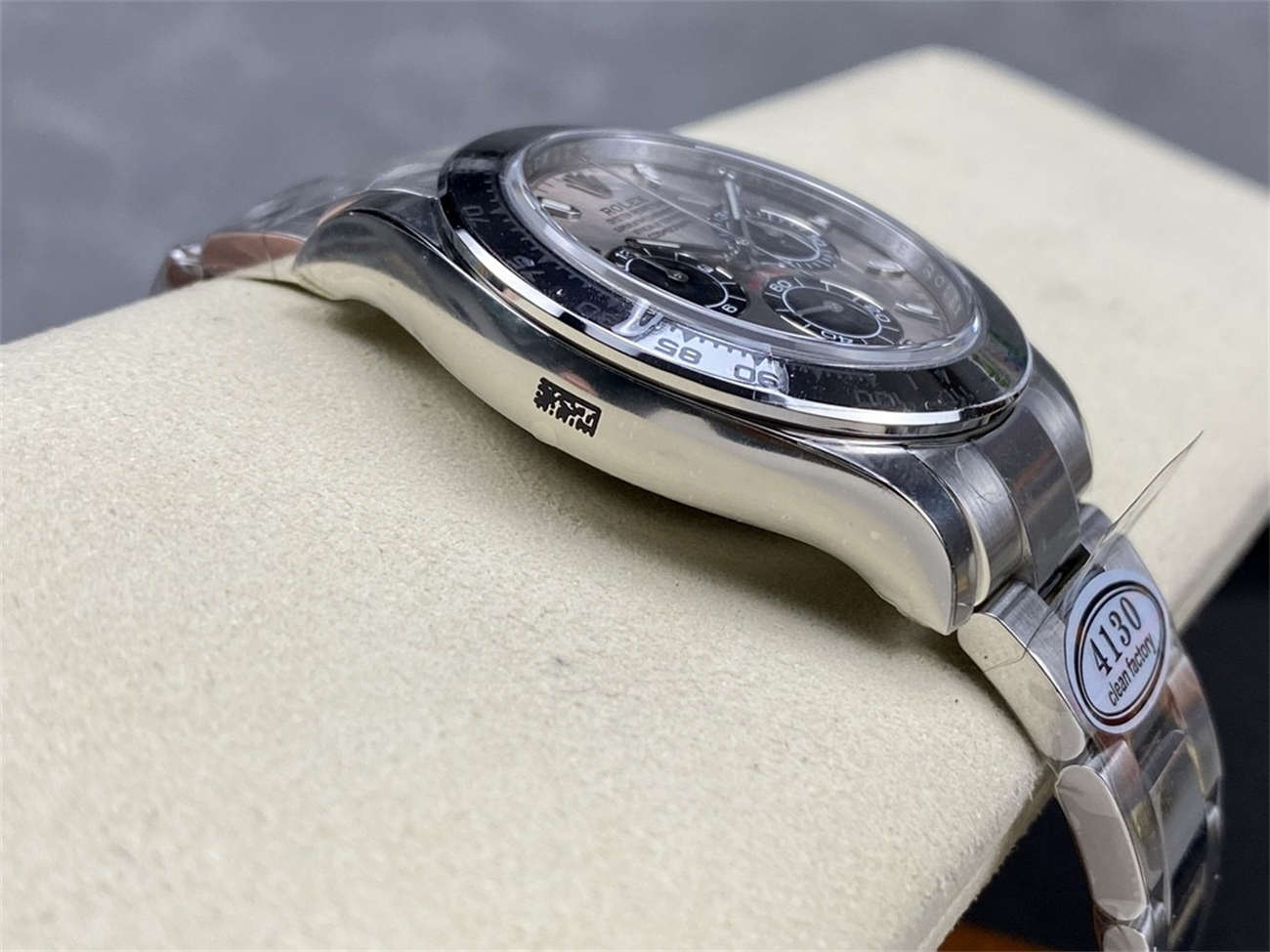 Rolex Daytona Cement Dial Replica – Clean Factory White Gold Bracelet - Image 6