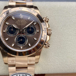 Rolex Daytona Chocolate Dial – Clean Factory Everose Gold 4130 Replica