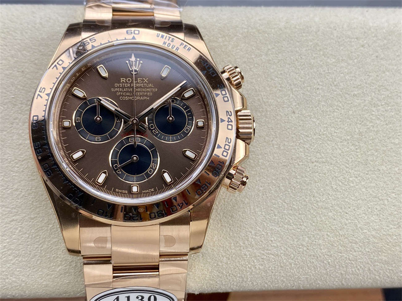 Rolex Daytona Chocolate Dial – Clean Factory Everose Gold 4130 Replica
