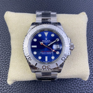 Rolex Yacht-Master Blue Dial Replica – Clean Factory 40mm Platinum Bezel 3235 Clone