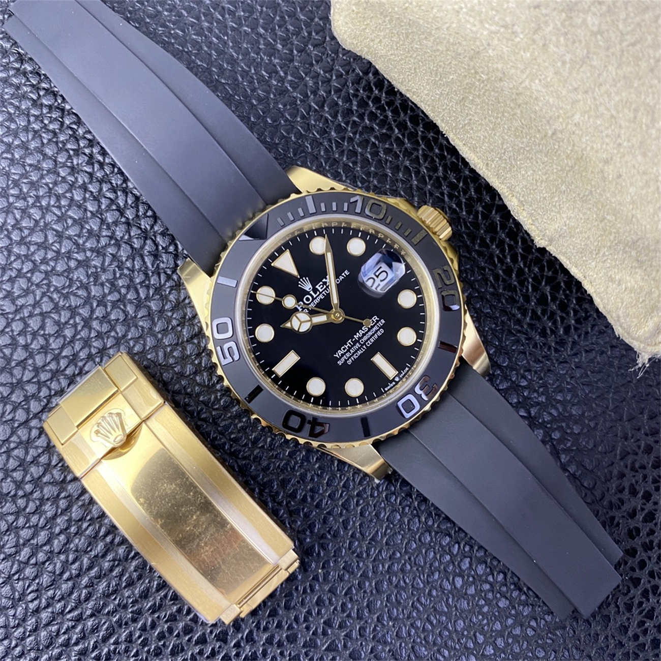 Product Page: Clean Factory Yacht-Master 42 18K Gold Rolex Replica (M226658‑0001) - Image 2