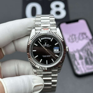 VSF Tungsten Day-Date 40 Black Motif Dial – 228239 White Gold (182g Weighted)