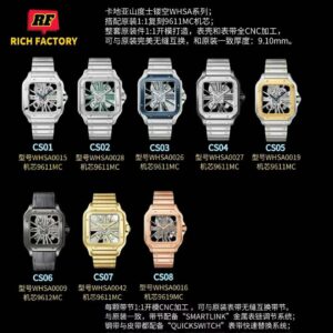 Cartier Santos Skeleton Super Clone (WHSA0015) – RF Factory [1:1 Interchangeable Parts]