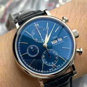 IWC Portofino Chronograph 7750 Replica – Blue Dial Luxury Dress Watch