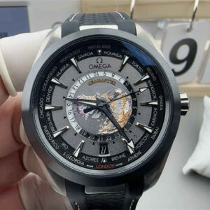 VS Factory Omega Worldtimer – 43mm Ceramic Bezel, Rubber Strap, Cal.8938 Integrated Movement