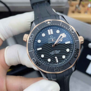 VSF Seamaster 300M Black & Rose Gold Replica – 43.5mm Diver Watch with Black Dial