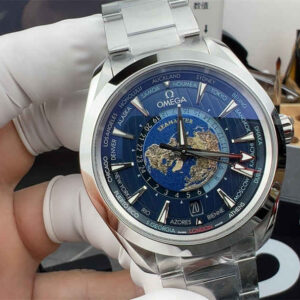 VSF Worldtimer Blue Replica – Stainless Steel Aqua Terra World Time Watch