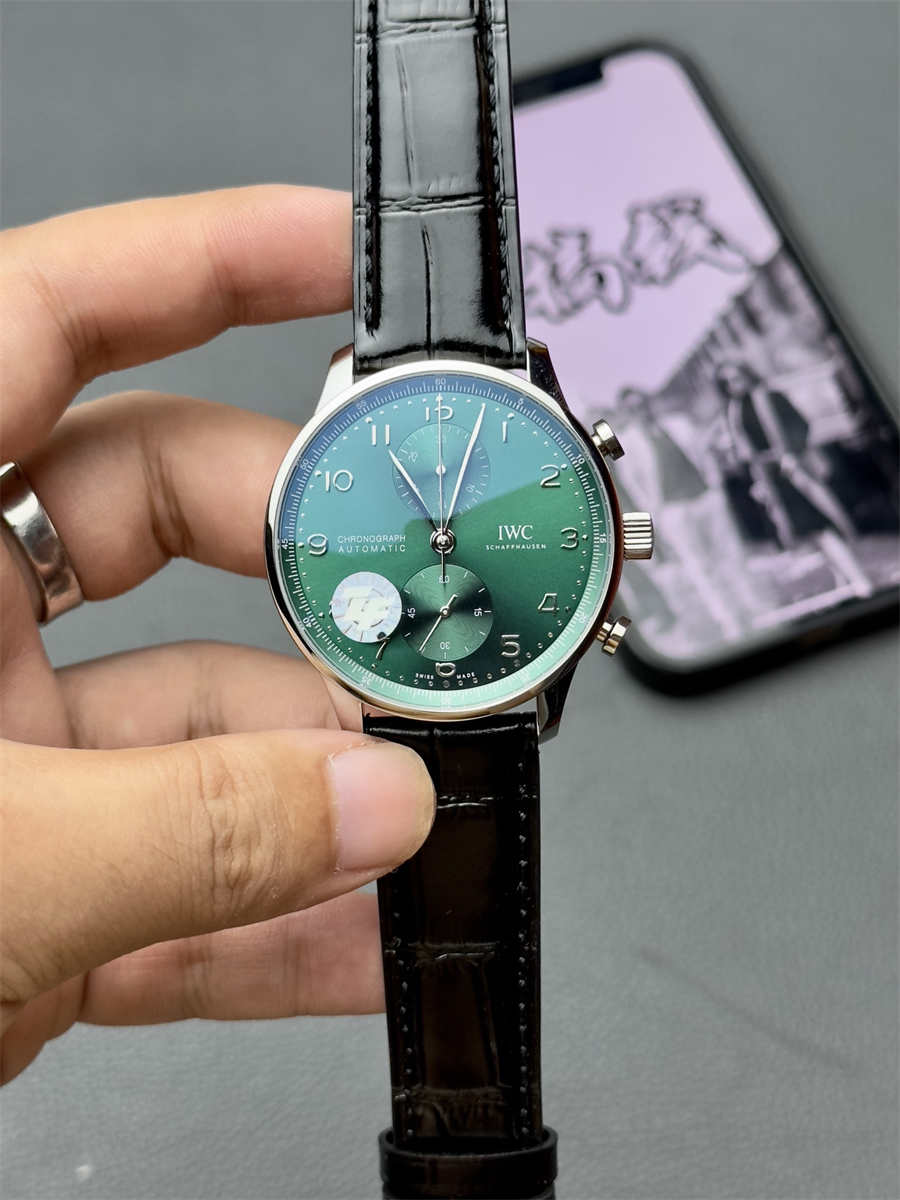 IWC Portugieser Green Dial Replica – ZF Factory IW371615 Chronograph with Automatic Movement