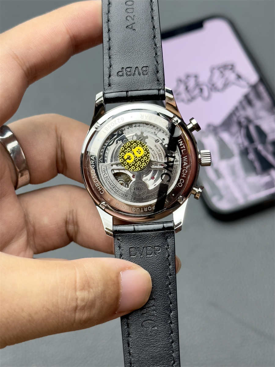 IWC Portugieser Green Dial Replica – ZF Factory IW371615 Chronograph with Automatic Movement - Image 5