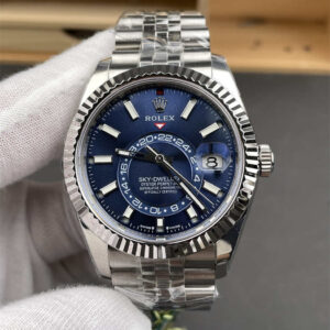 Sky Dweller Blue Dial Replica – ZF Factory 42mm Steel Automatic with Jubilee Bracelet