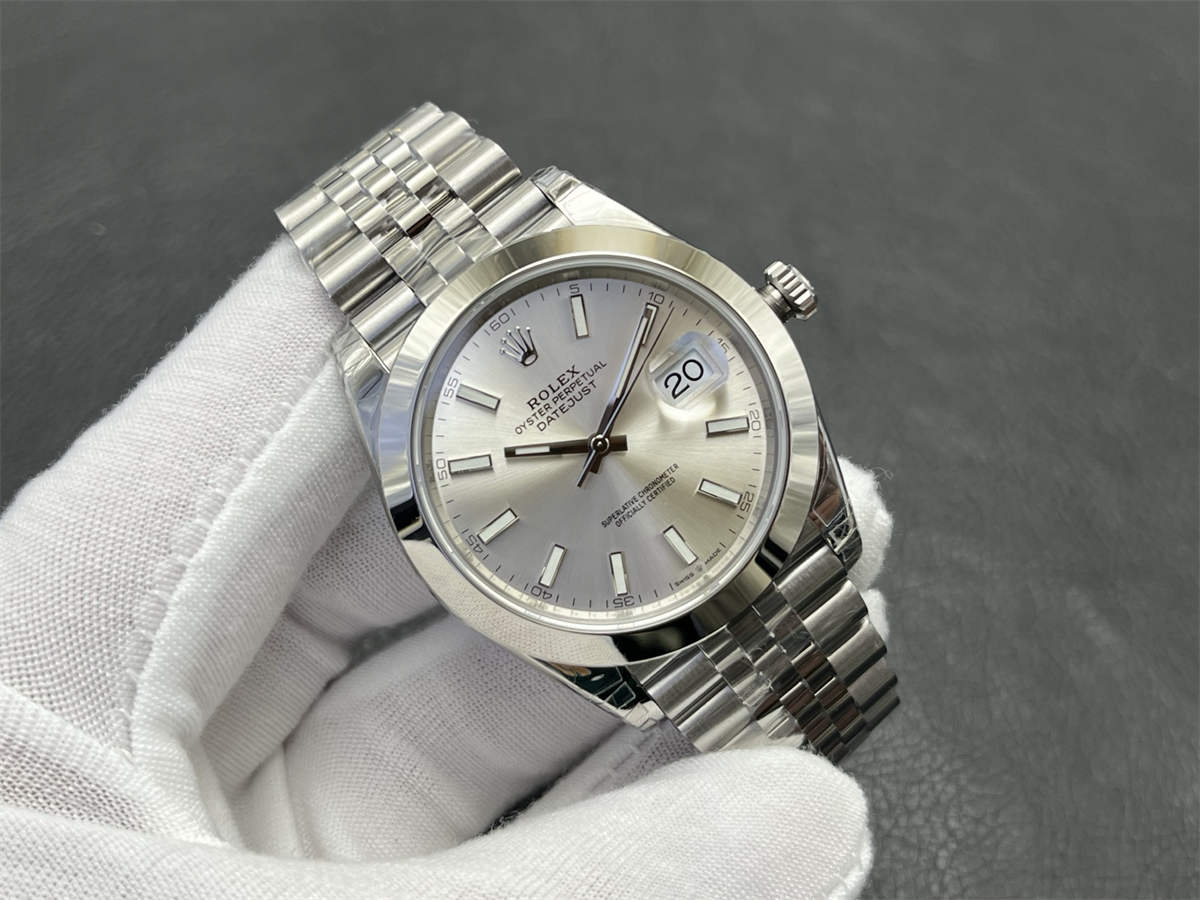 Silver Datejust 41 Replica – Premium 41mm VS Factory Jubilee Bracelet Silver Dial Rolex Clone - Image 2
