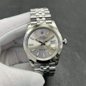Silver Datejust 41 Replica – Premium 41mm VS Factory Jubilee Bracelet Silver Dial Rolex Clone