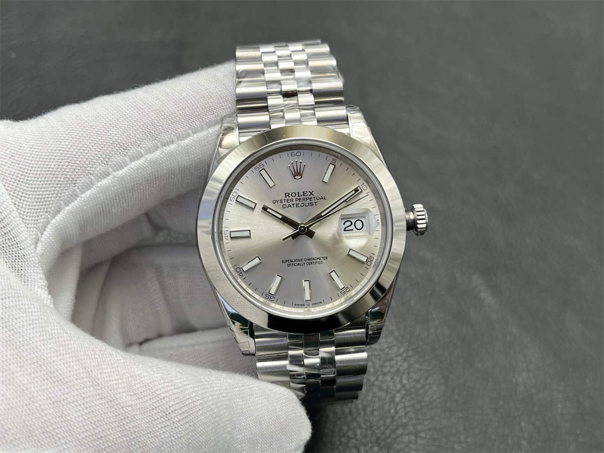 Silver Datejust 41 Replica – Premium 41mm VS Factory Jubilee Bracelet Silver Dial Rolex Clone
