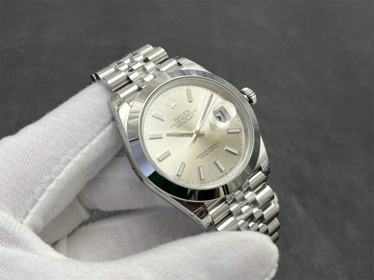 Silver Datejust 41 Replica – Premium 41mm VS Factory Jubilee Bracelet Silver Dial Rolex Clone - Image 4