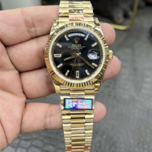 Rolex Day‑Date QF Factory 184g Replica – Black Dial, Full-Weight