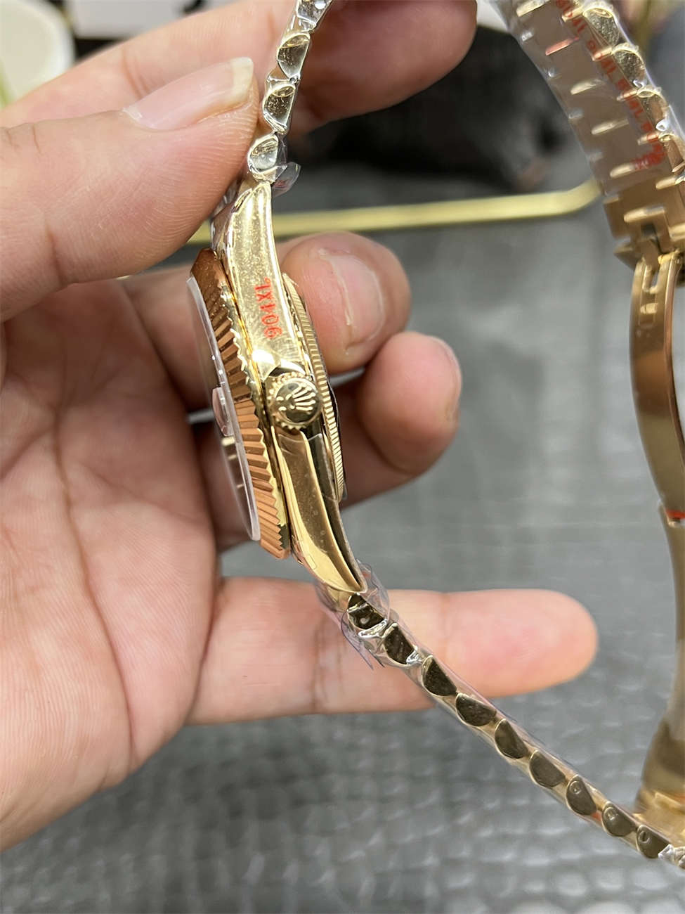 Rolex Day‑Date QF Factory 184g Replica – Black Dial, Full-Weight - Image 7