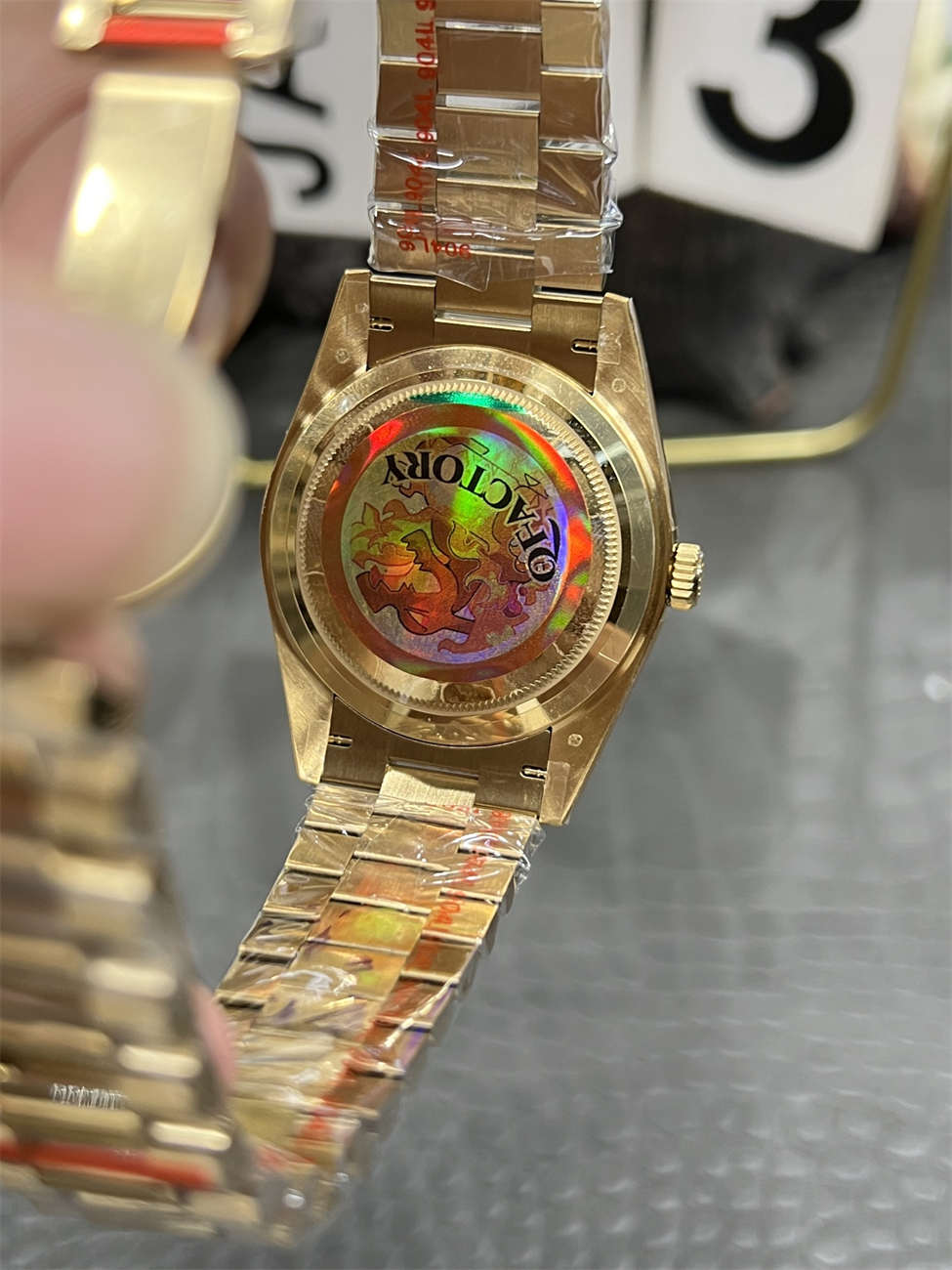 Rolex Day‑Date QF Factory 184g Replica – Black Dial, Full-Weight - Image 8