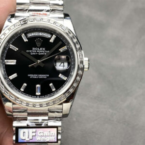 QF Factory Rolex Day-Date 40mm Replica – Full-Weight Diamond Bezel, 3255 Clone
