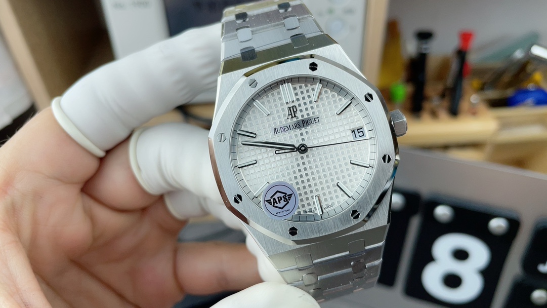 Audemars Piguet 15500 White – APS Factory Royal Oak 41mm Stainless Steel Automatic Watch