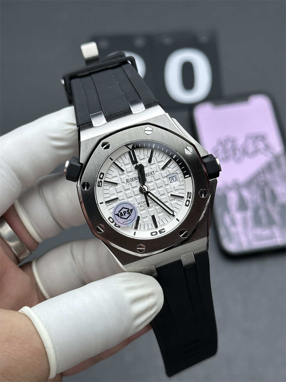 APS Factory Audemars Piguet 15710 White Dial Diver — Premium Royal Oak Offshore 42mm Replica - Image 2