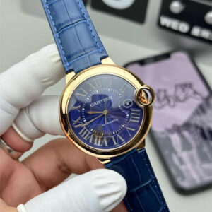 AF Factory Cartier Ballon Bleu 42mm Rose Gold Replica – Blue Dial (Automatic)